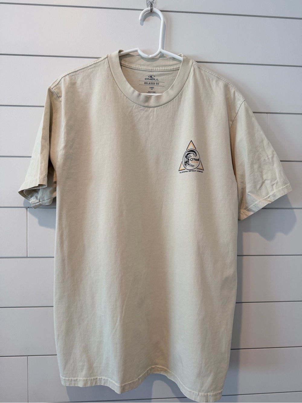 O'Neill Men's Cream Crew Graphic Short-Sleeve Tee